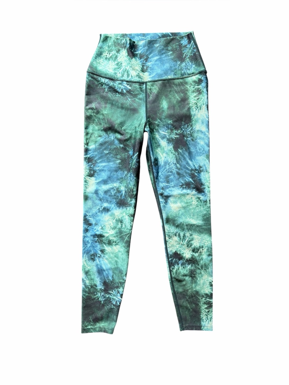 Carbon38 Printed High Rise Leggings 7/8 Green Distorted Tie Dye Size Small NWOT